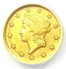 1849-D Liberty Gold Dollar G$1 - Certified ANACS AU53 Detail - Dahlonega Coin