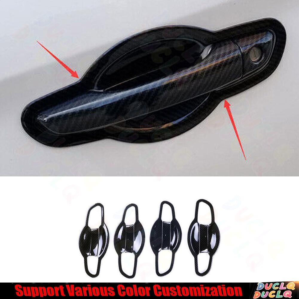 Exterior Side Door Bowl Frame Cover For Hyundai Elantra 2017-20 ABS Carbon Fiber