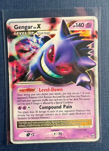 Gengar LV.X Ultra Rare 97/99 - Platinum Arceus - Played (MP/HP) - Pokémon TCG