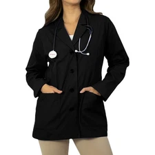HeedFit Panda Uniform Women's 29" Customized Short Lab Coat 1048 FREE SHIPPING!