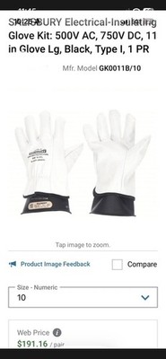 Salisbury by Honeywell GK0011B/10 Electrical-Insulating Glove Kit Size 10 Latex