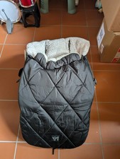 Kaiser Kinderwagen-Fu&szlig;sack schwarz Fleece/Teddyfutter, RV, Winter