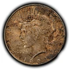 1924-S $1 Silver Peace Dollar - Original Toning - AU - SKU-D7533
