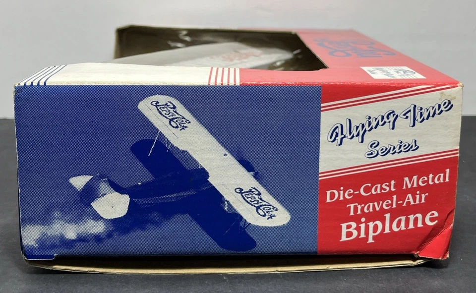 Arch Inc. Flying Time Series Pepsi-Cola Biplane Collector Edition Die-Cast 1995 - Image 4 of 4