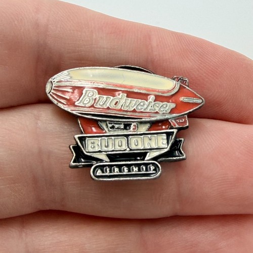 Budweiser Bud One Airship Blimp Pewter Lapel Pin Anheuser Busch Logo
