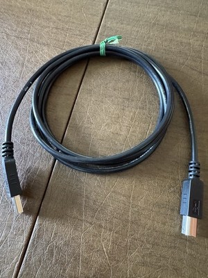 HP USB 2.0 A Male to B Male USB Printer Cable, Black - 6ft