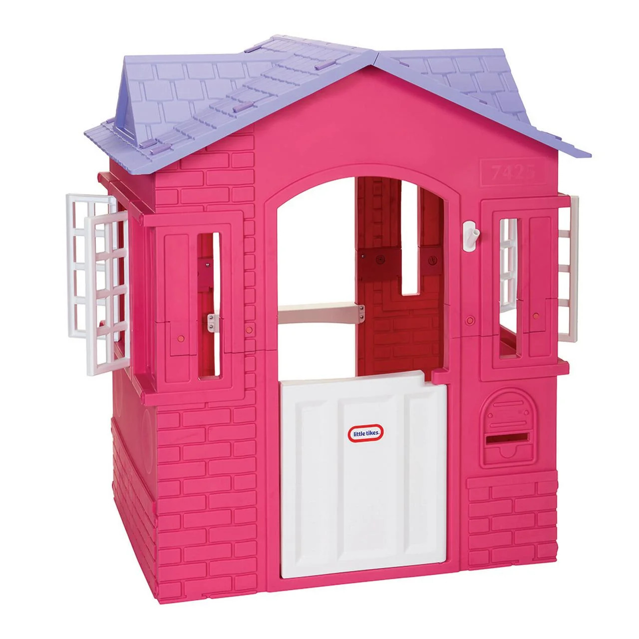 Cape Cottage House Pink Pretend Playhouse for Girls Boys Kids 2-8 Years Old