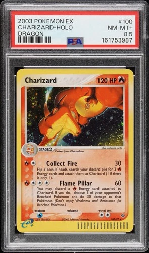 2003 POKEMON EX DRAGON #100 CHARIZARD-HOLO PSA 8.5
