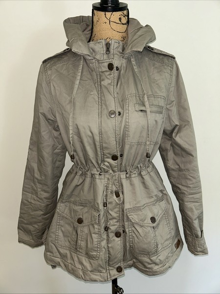 The Limited Women's Sz Chest: 102cm Padded Winter Jacket Hood Cotton Tie Waist