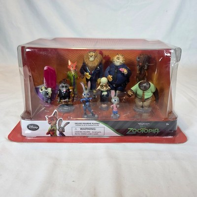 Zootopia Disney Store Deluxe Figurine Playset with 10 Figures New
