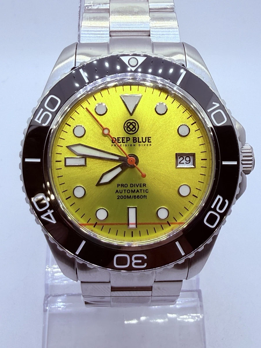 Deep Blue Stainless Steel Case Mechanical (Automatic) Wristwatches