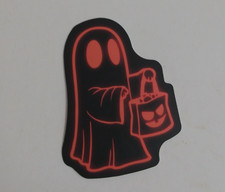 Ghost Trick OR Treating Spooky Neon Halloween Sticker 2.38" x 1.75" M 