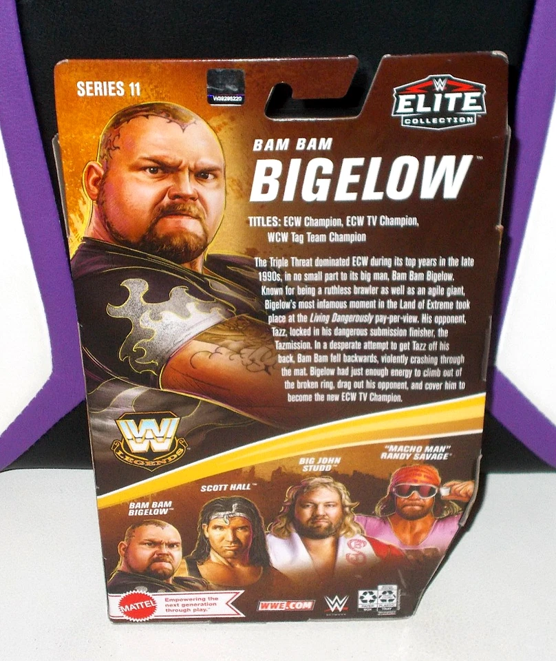 Boneco WWE Legends Elite Collection Bam Bam Bigalow nova série 11 - Imagem 2 de 2