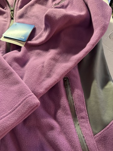 Columbia Women’s Polar fleece Purple Full Zip New - Picture 2 of 3