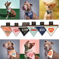 Cute Pet Bandanas ? 6 Fun Designs, Durable Cotton, Adjustable Fit, Machine Wash
