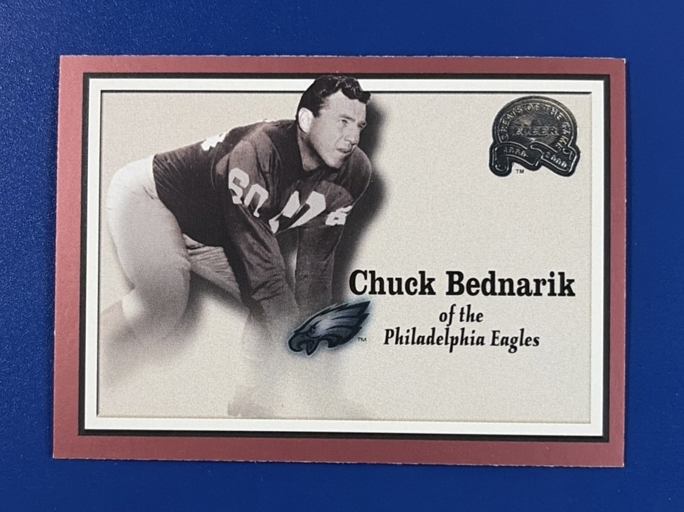 2000 Fleer Greats of Game Football Chuck Bednarik Philadelphia Eagles #26