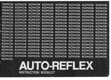 Konica Auto-Reflex Camera Instruction Manual Reprint