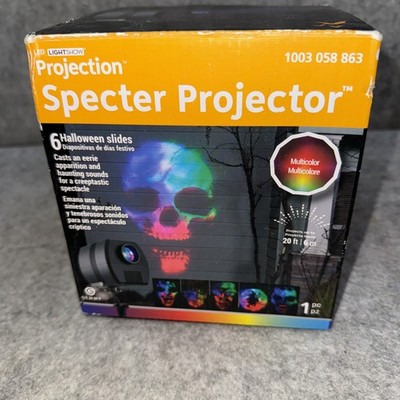 Projection Multi-Color LED Specter Projector Stake w/ Sound Halloween
