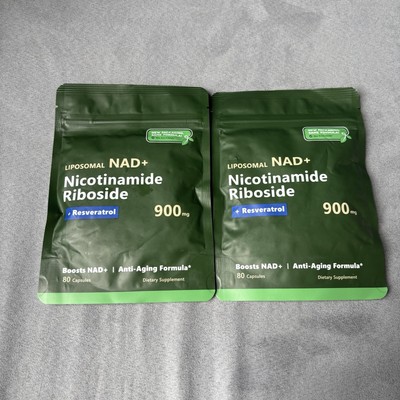Liposomal Nicotinamide Riboside +Resveratrol 900mg Exp. 12/2026 80 Caps, 2 Pack