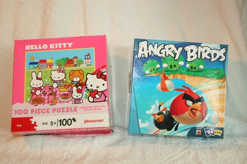  Puzzle lot child Mattel Pressmanren's Hello Kitty Angry Birds - Picture 1 of 3