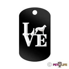 Love Scottish Deerhound Engraved Keychain GI Tag dog park Many Colors
