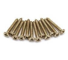 12 Genuine Fender Nickel Vintage Bass/Tele Bridge Mounting Screws 001-5610-049