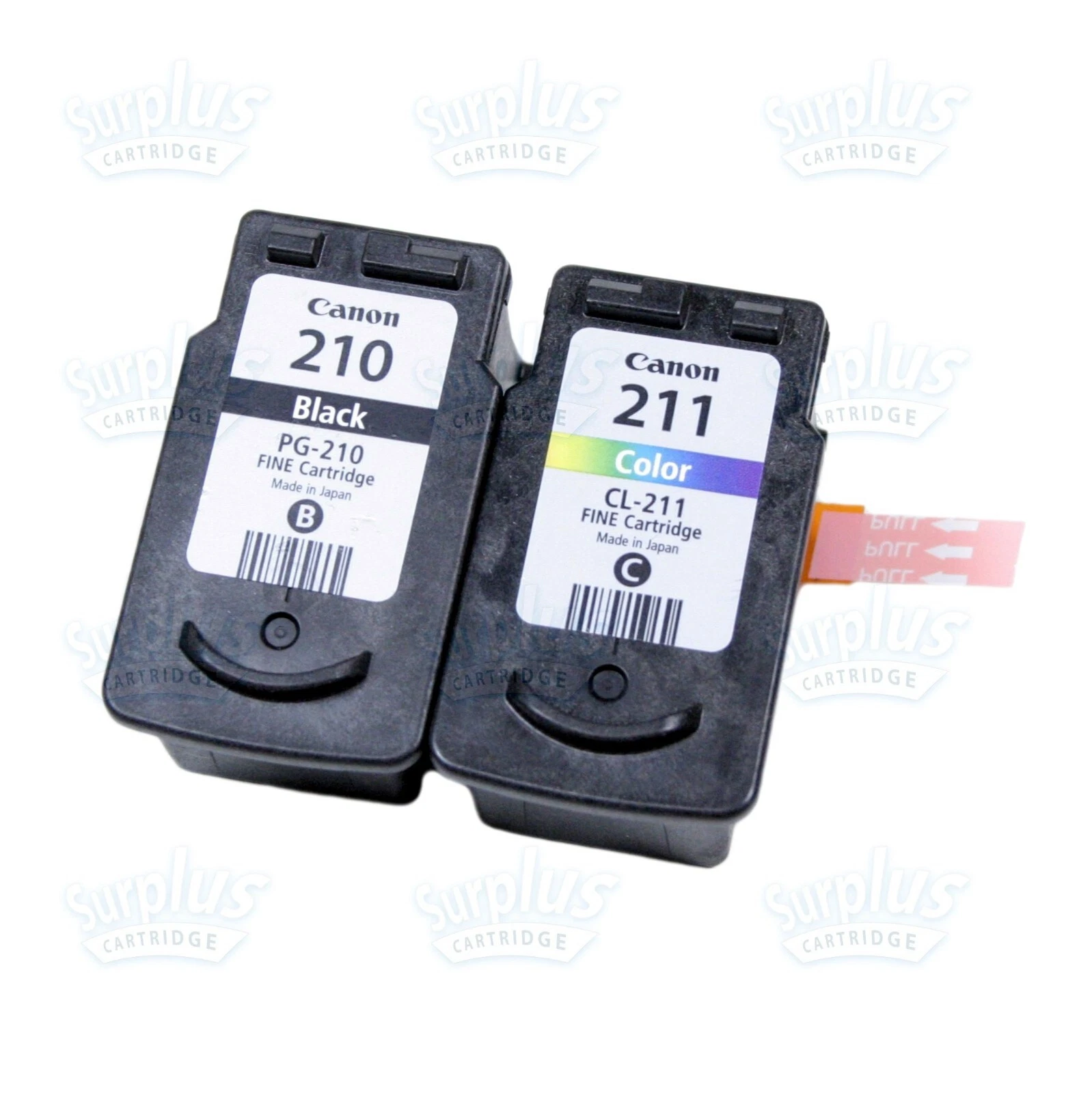 2-PK Genuine Canon PG-210 Black & 211 Color Ink MP240 MP260 MX360 MP480 MP490 - product detail image 1