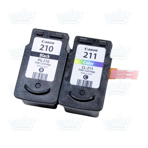 2-PK Genuine Canon PG-210 Black & 211 Color Ink MP240 MP260 MX360 MP480 MP490 video thumbnail