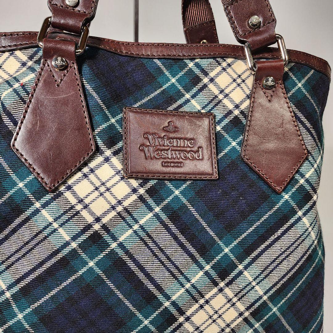 Vivienne Westwood Bag Authentic 2way Check Handbag A4 Vivienne Westwood Bag Authentic 2way Check Handbag A4