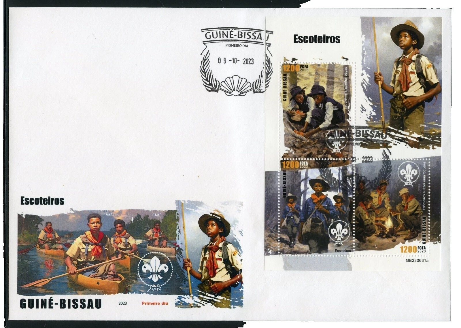 Bissau-Guinean First Day Cover Boy Scouts Postal Stamps