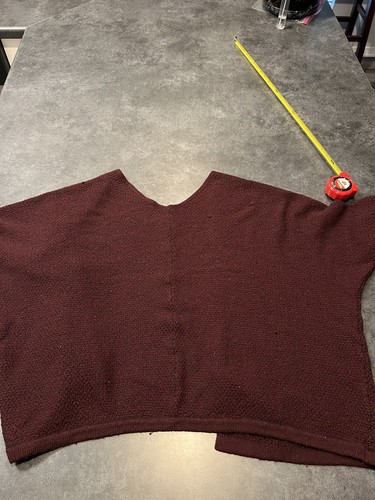Women’s Maroon Knit Shawl Wrap | Unbranded | Sweater - Picture 7 of 8