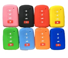 Fit TOYOTA Highlander Sequoia 4 Button Remote Smart Key Fob Silicone Case Cover