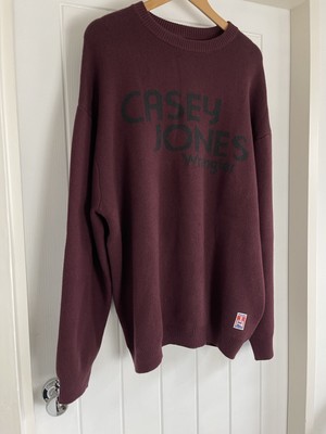 WRANGLER Herren Casey Jones entspannte Passform Strickpullover Pullover Top - Burgund - M