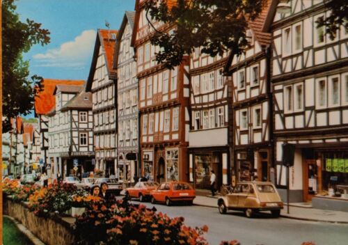 +Melsungen+ Fritzlarer Straße +70-er Jahre+ Pkw, Oldtimer, Citroen Ente - Bild 1 von 2