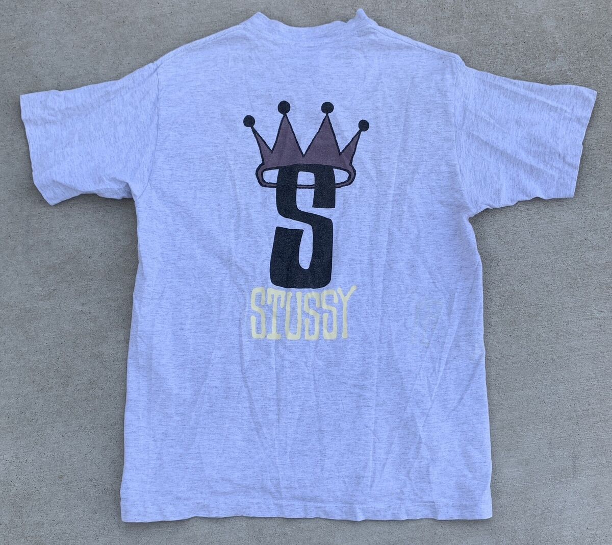 Vintage Stussy T Shirt Graphic Crown Logo Spell Out Surf Vintage Stussy T Shirt Graphic Crown Logo Spell Out Surf