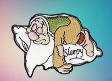 SLEEPY - SNOW WHITE SEVEN DWARFS - DISNEY 1937 - Embroidered Sew/Iron-On Patch
