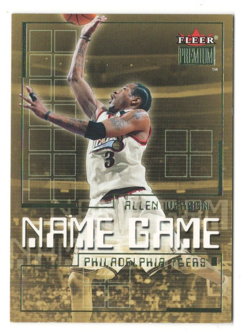 Allen Iverson 2000-01 Fleer Premium Name Game #NG2 Insert Card | eBay