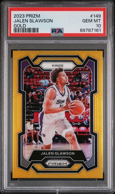 2023 Panini Prizm #149 Jalen Slawson Gold Prizms Rookie Card RC /10 PSA 10