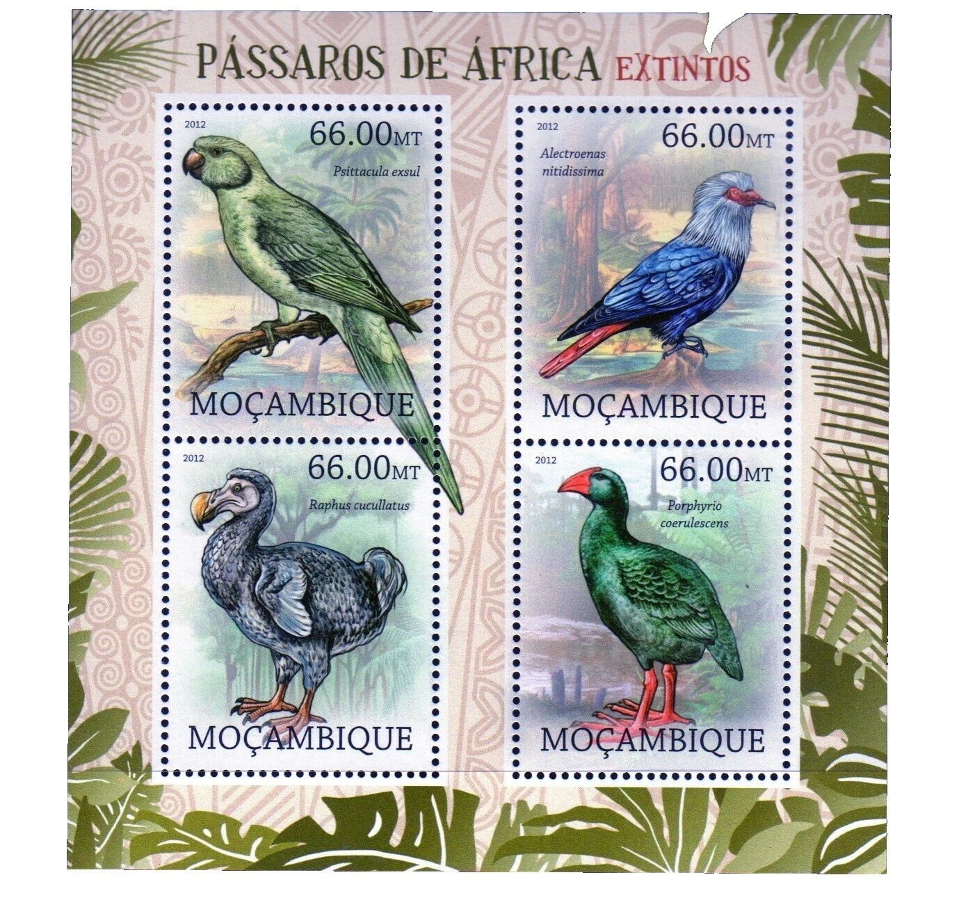 Aves sellos de Mozambique