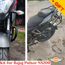 Para Bajaj Pulsar 200 NS Sistema de Equipaje de Portaequipajes Rouser 200 NS Kit de Barras de Choque, Bonus