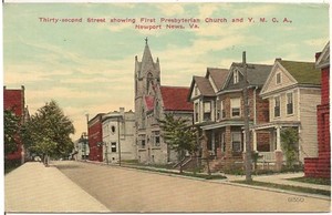32nd Street Showing Church and YMCA in Newport News VA Postcard 1912 | eBay