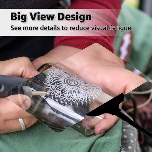 5X Magnifying Glass with Clip Adjustable Flexible Neck Clip On Magnifying leDgp - Picture 4 of 11