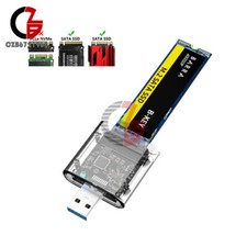 Adattatore per custodia SSD SATA M.2 USB 3.1 Gen1 5Gbps Custodia gratua per chiave B chiave M SATA NGFF SSD dimensioni 2230/2242/2260/2280  44
