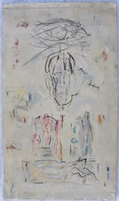 CAVELLINI (Brescia 1914-1990) Autoritratto Tecnica Mista anni '60/'70 cm 120x70