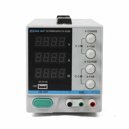 Adjustable Power Supply Precision Variable DC Digital Lab with Clip 30V 10A 220V - Picture 2 of 6