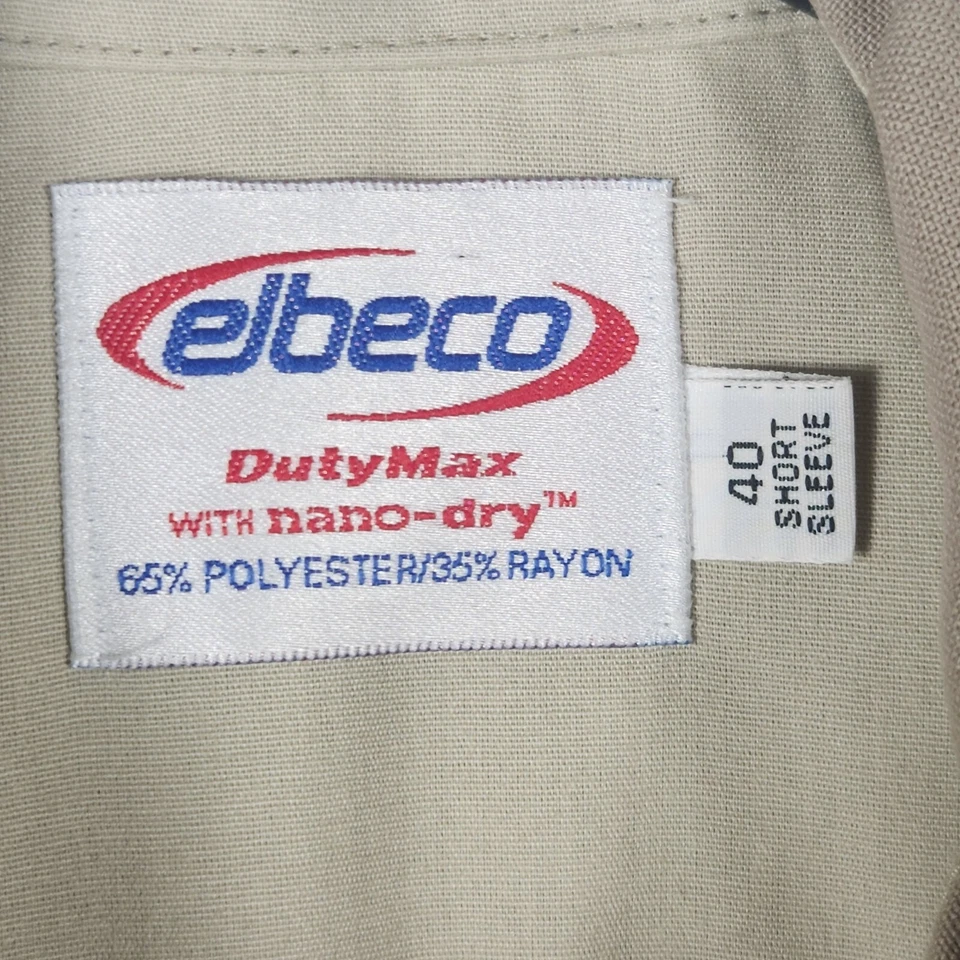 Новый Elbeco DutyMax Nano сухой рубашка женщин 40 желтовато-коричневый на пуговицах поли/вискоза сделано в США - Изображение 2 из 4
