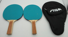 SET OF 2 STIGA Ping Pong Paddles Harvard W Zipper Case Table Tennis