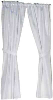 Lauren Bathroom Window Curtain Diamond-Piqued 34''x54'' by Carnation Home Fashion