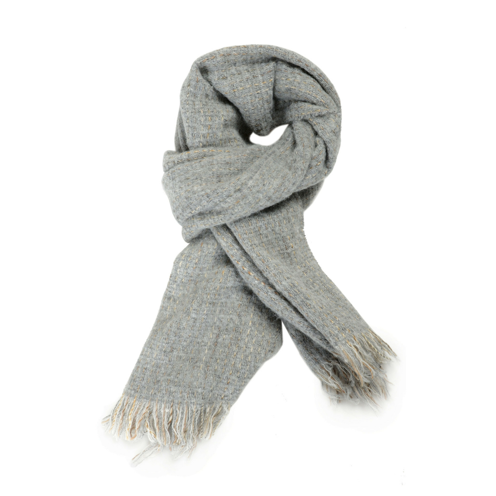 Мужской шарф из серого мохера и шерсти Sferra Унисекс