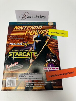 NINTENDO POWER Magazine APRIL 1995 Volume 71 - STARGATE & Poster